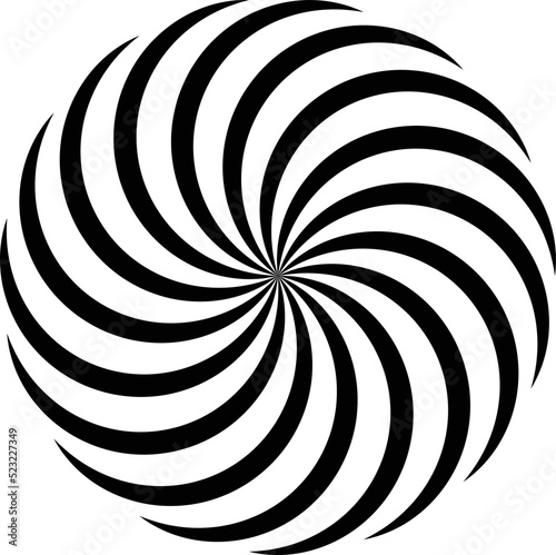 Circular twisted swirl elements of abstract design. Smooth spiral forms. Collection of curved lines create a circular motion elements. for textile printing abstract spiral twirl symbol. EPS10