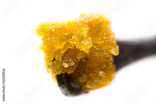 Cannabis concentrates and extract close up macro