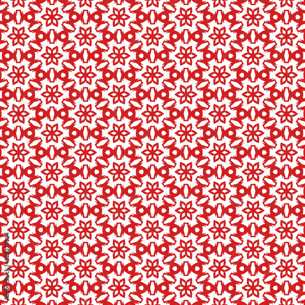 seamless pattern with red hearts