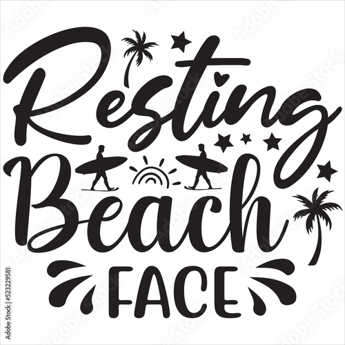 Resting beach face