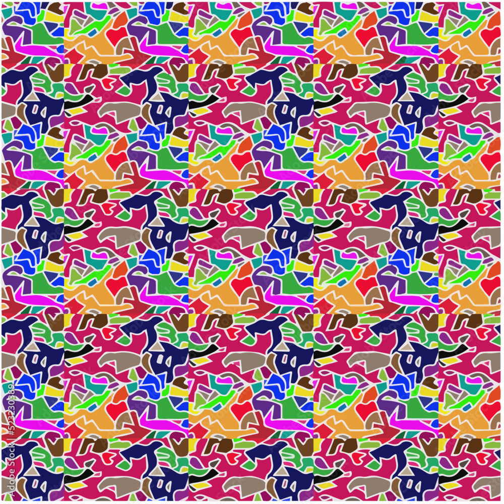 Bright mosaic texture. Ceramic tile texture. Perfect for fashion, textile design, cute themed fabric, on wall paper, wrapping paper, fabrics and home decor.
Bright mosaic texture. Ceramic tile texture. Perfect for fashion, textile design, cute themed fabric, on wall paper, wrapping paper, fabrics and home decor.