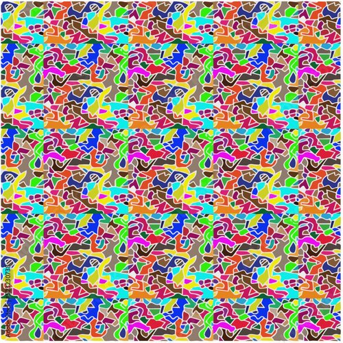 Bright mosaic texture. Ceramic tile texture. Perfect for fashion, textile design, cute themed fabric, on wall paper, wrapping paper, fabrics and home decor. © t2k4
