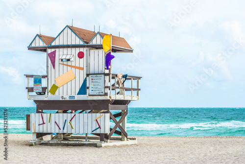 Lifeguard tower on the beach in Miami Beach © Nikolay