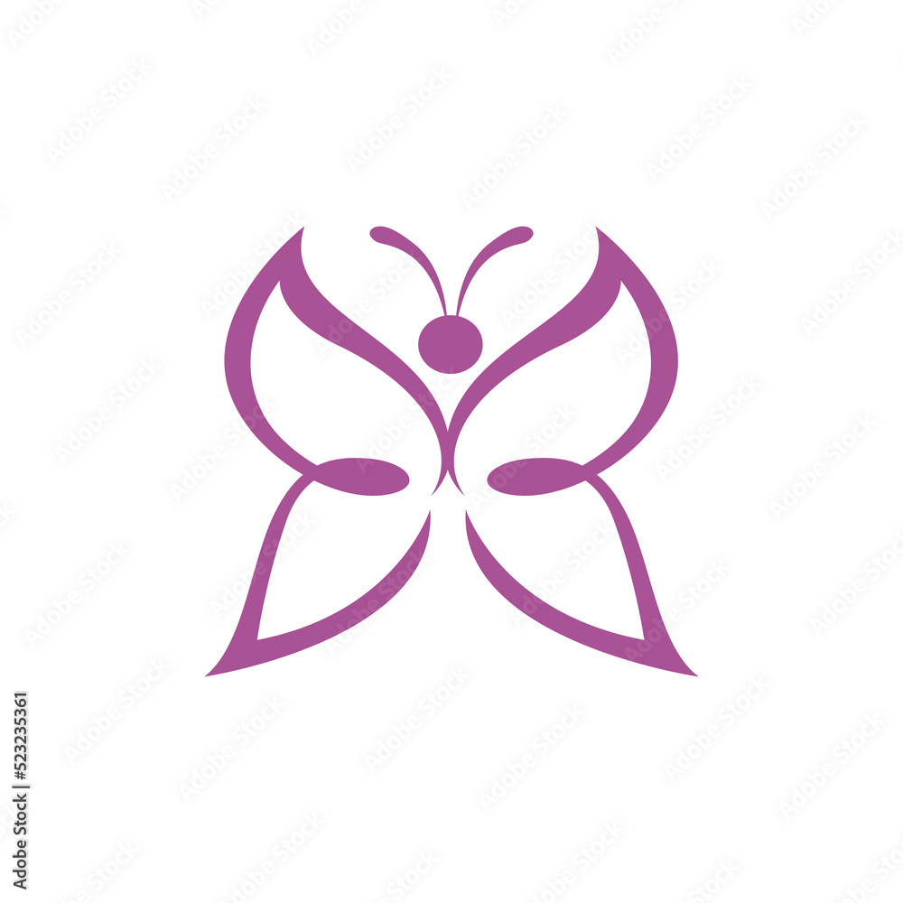 Abstract butterfly logo vector template