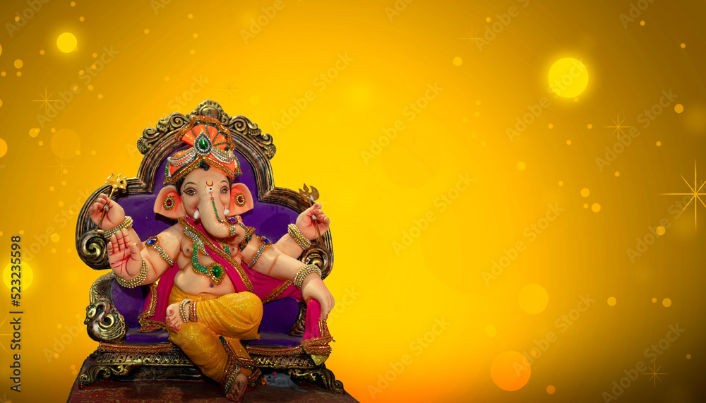 Lord Ganesha , Ganesha Festival , of Lord Ganpati background for Ganesh