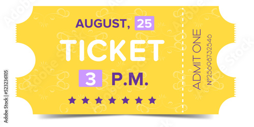 Yellow Ticket. Tickets design