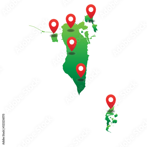 Bahrain Map with pin location