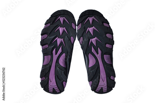 shoe sole on a white background. the concept of quality shoe soles. boot protector on light texture