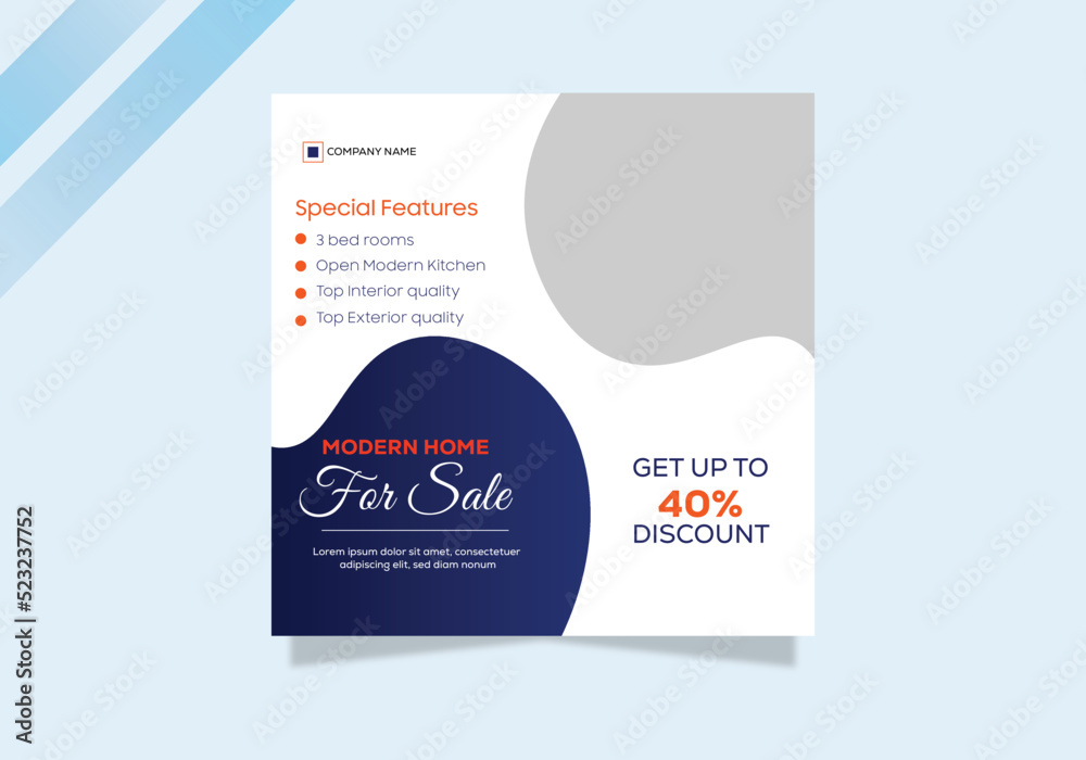 Real estate social media post template Real estate social media post template