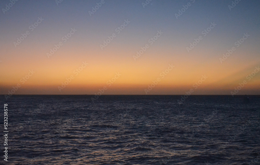 sunset in the caribbean sea, margarita island