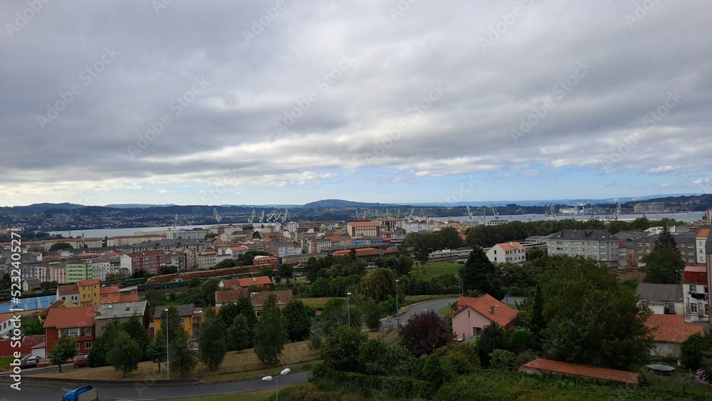 Panorámica de la ciudad de Ferrol, Galicia