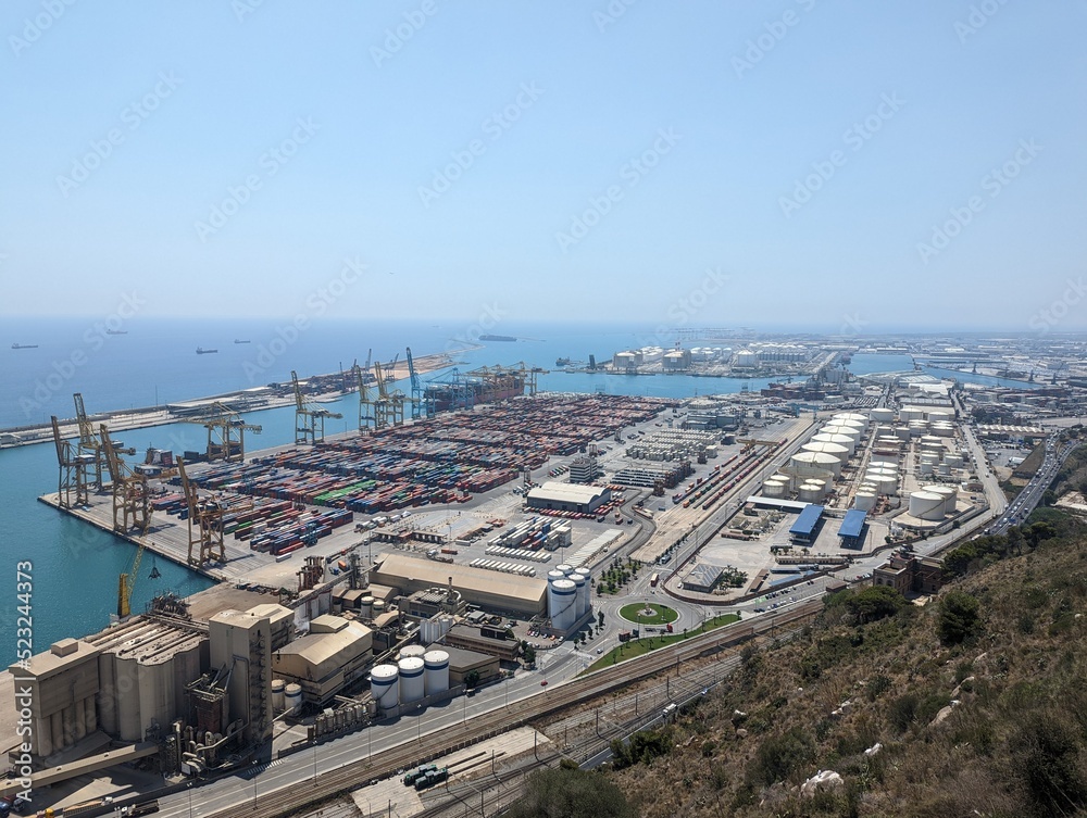 Aerial view of the Port of Barcelona