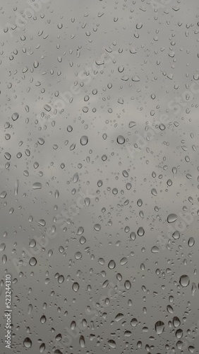 water drops on glass