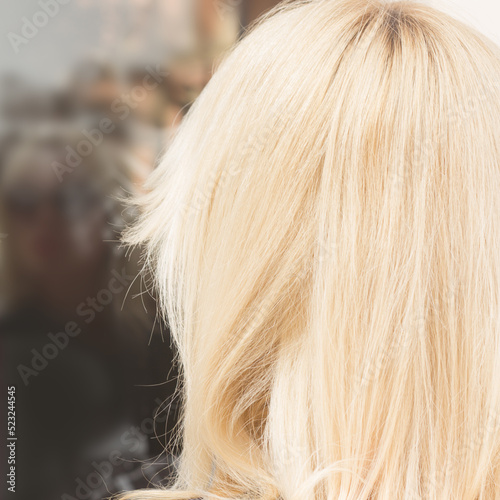 Blonde with bags in shopping