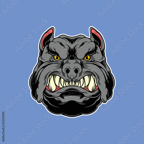 killer bulldog head