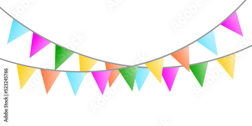 Carnival garland with flags.Party Flags Background  