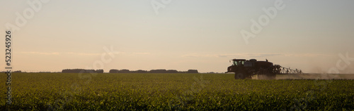 Special equipment treats the fields from pests and weeds.