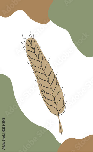 line art illustration of a wheat