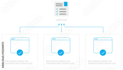 Vector infographic thin line arrow design label with icons. Business concept with 3 options or steps.