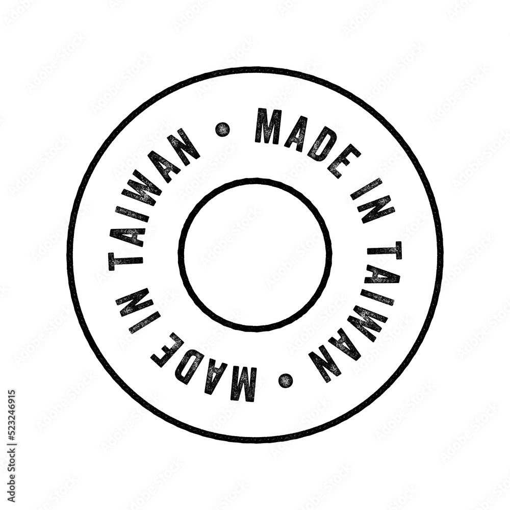 Made in Taiwan text emblem badge, concept background Made in Taiwan text emblem badge, concept background