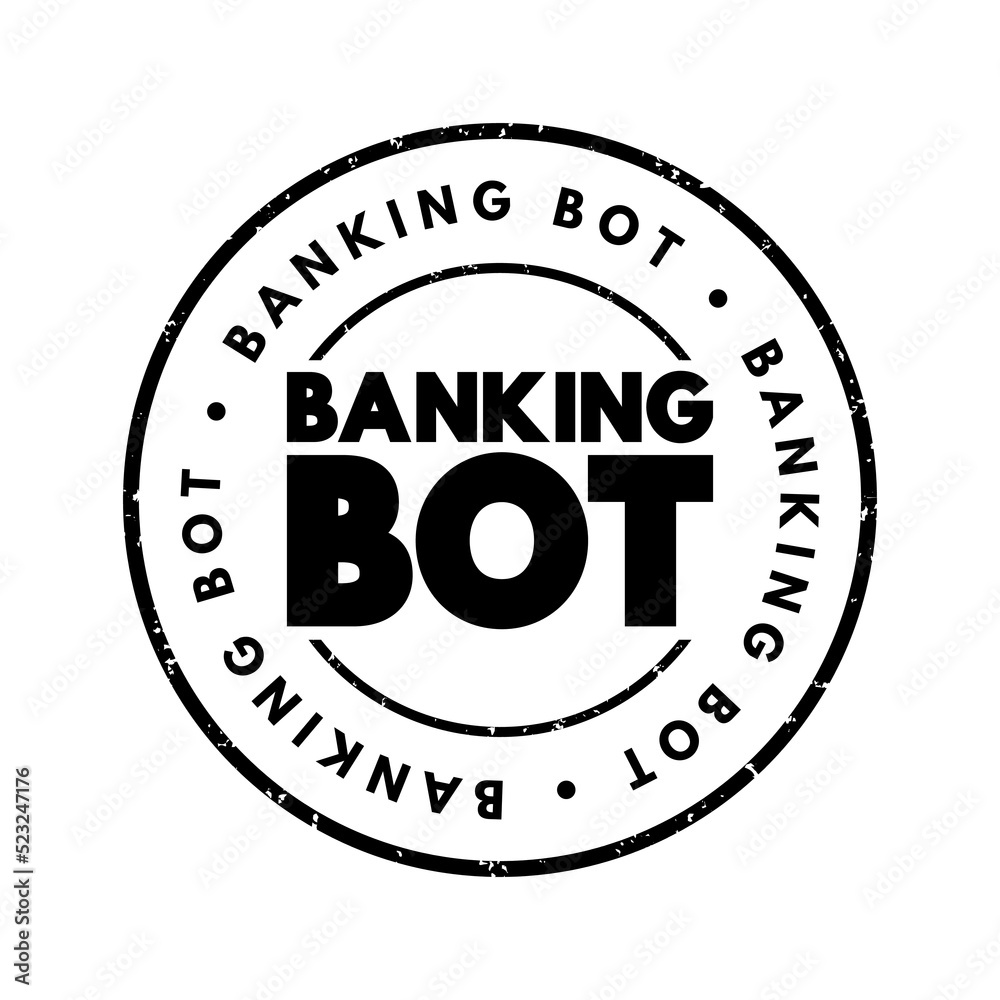 Banking Bot - artificial algorithm that analyzes user's queries and understand user's message, text concept stamp Banking Bot - artificial algorithm that analyzes user's queries and understand user's message, text concept stamp