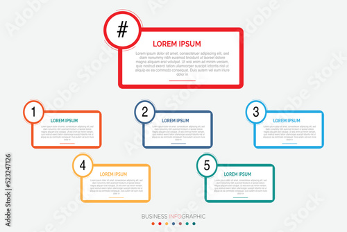 Business process infographic elements steps 