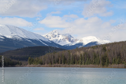 lake in the mountains, Jasper National Park, Alberta