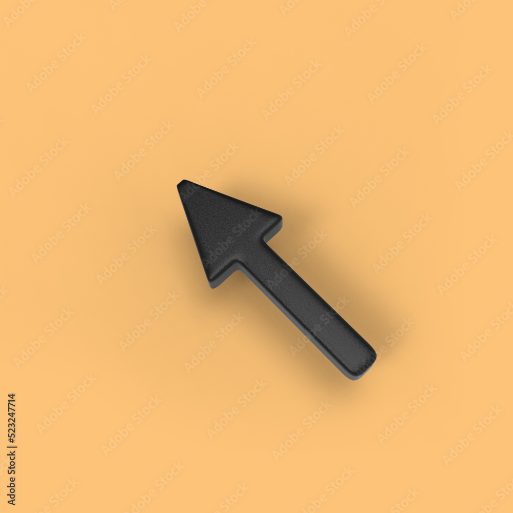 3d rendering direction black arrow sigh direction point shape 3d illustration 3d rendering direction black arrow sigh direction point shape 3d illustration