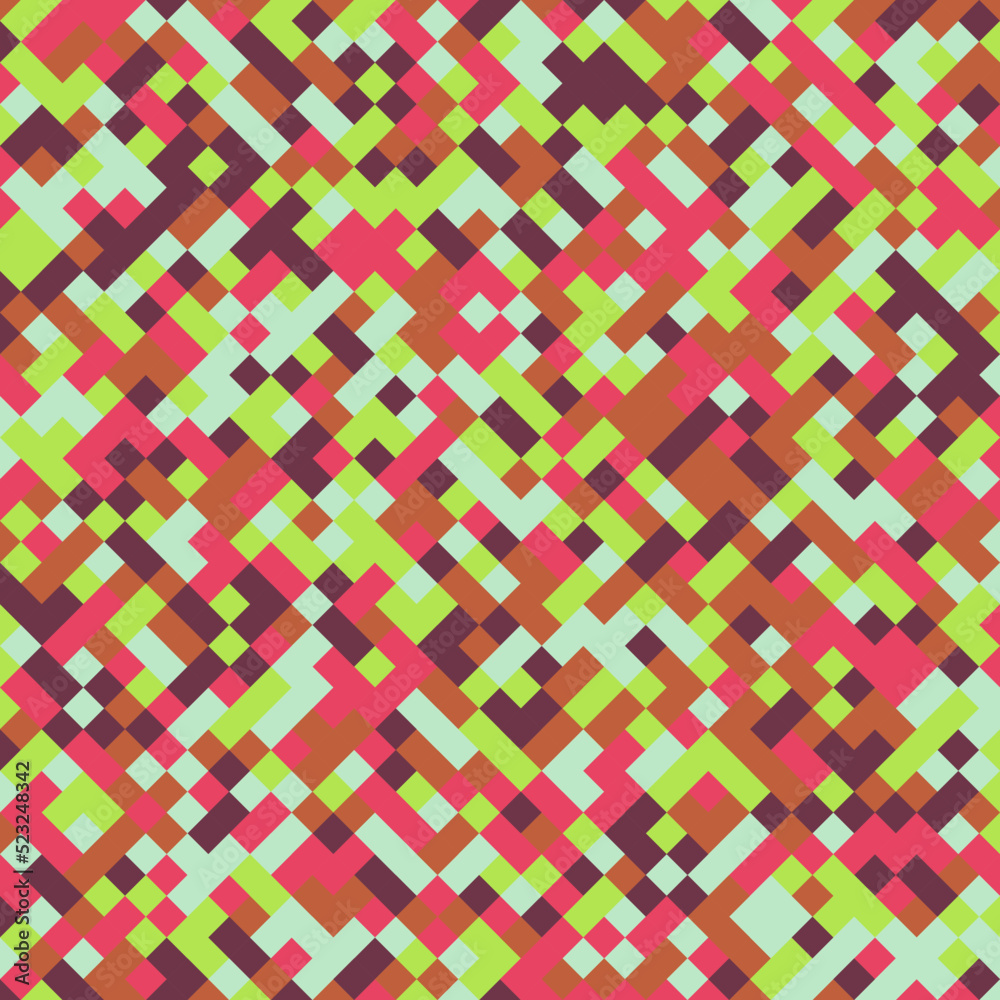 Color Rhombus tile tessellation pattern illustration