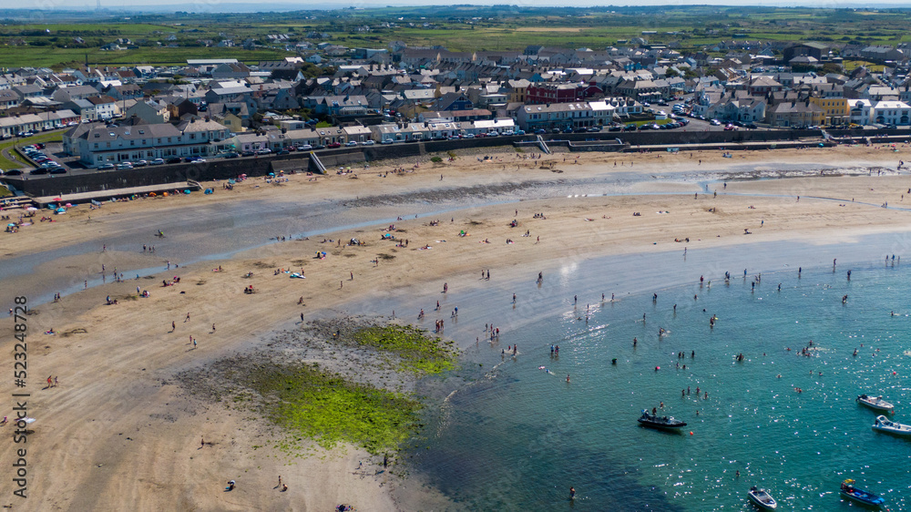 Kilkee own and public beach and surrounding cliffs Kilkee own and public beach and surrounding cliffs