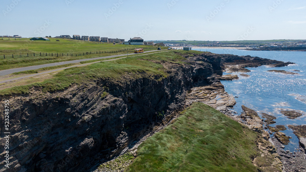 Kilkee own and public beach and surrounding cliffs Kilkee own and public beach and surrounding cliffs