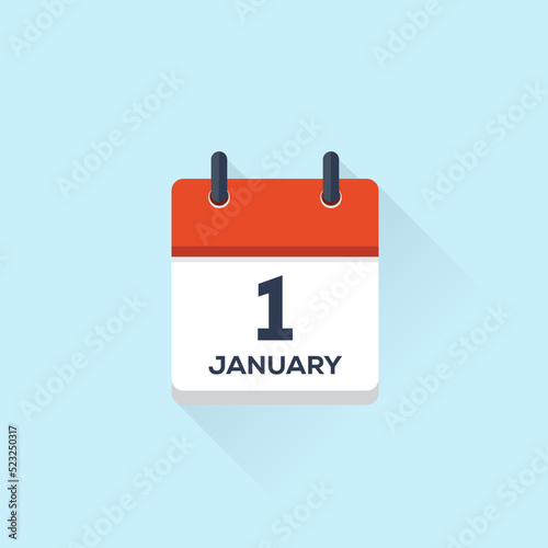 Vector Flat Calendar Icon design. Business calendar icon. Calendar icon concept.