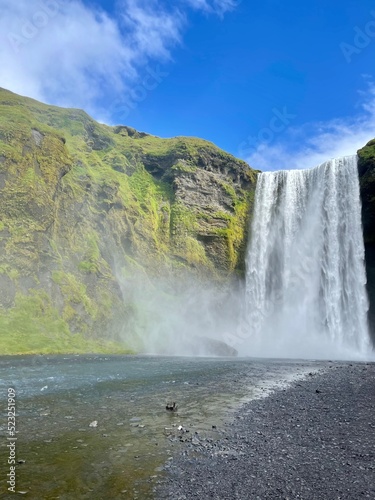 Beautiful Skogafoss waterfall in Iceland
