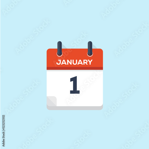 Vector Flat Calendar Icon design. Business calendar icon. Calendar icon concept. (ID: 523252502)