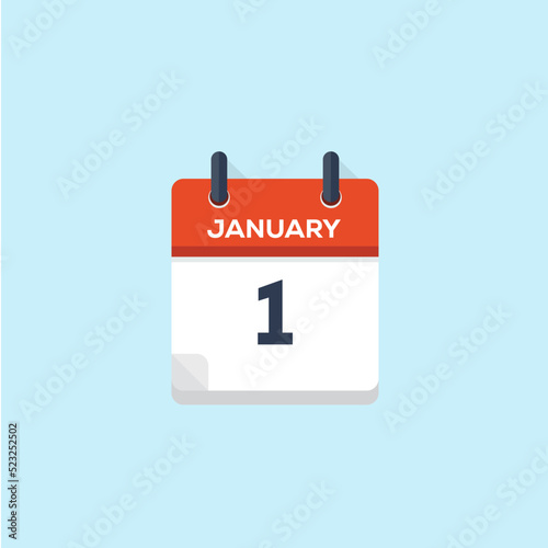 Vector Flat Calendar Icon design. Business calendar icon. Calendar icon concept.