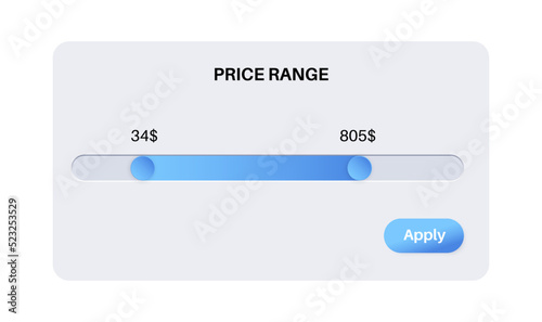 Price range filter