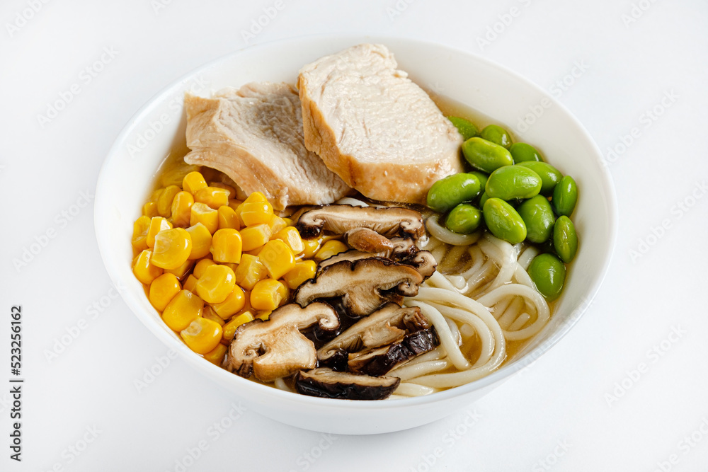 Japanese tonkotsu ramen and pork bone broth noodles