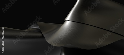 Black fabric satin silk bac...