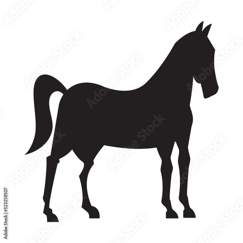 stallion horse silhouette style