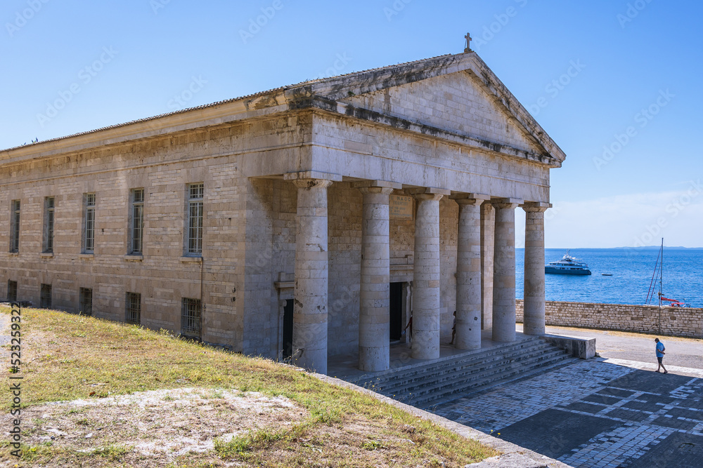 St George Church in Old Venetian Fortress in Corfu city on Corfu Island, Greece
