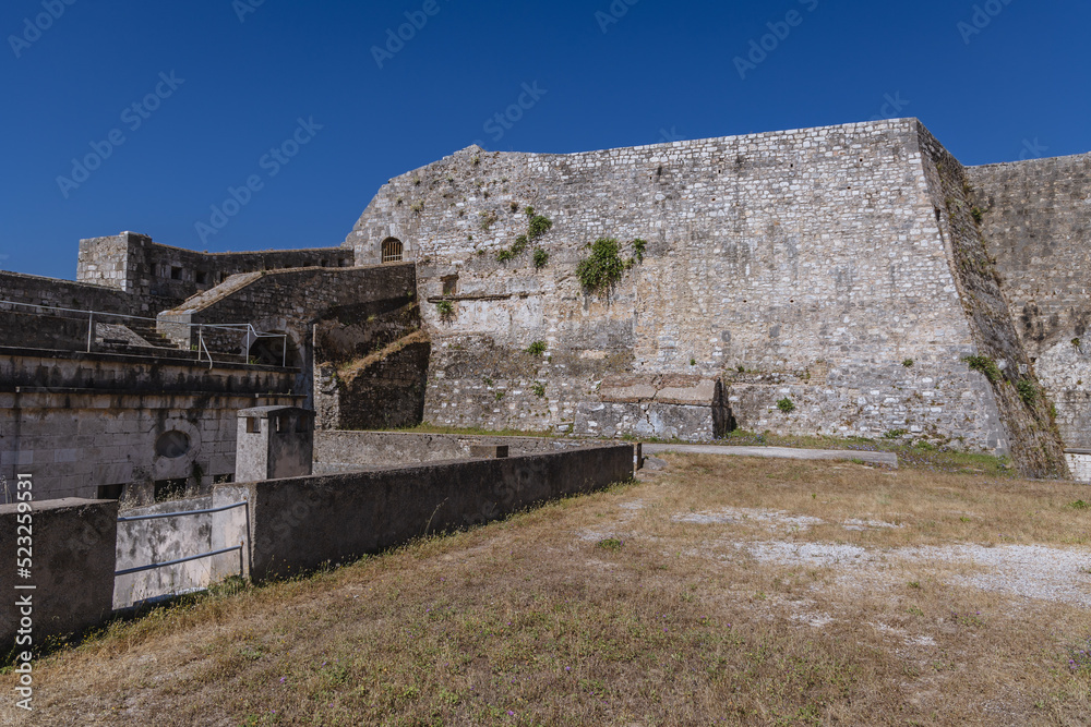 Inside the Old Fortress in Corfu on Corfu Island in Greece