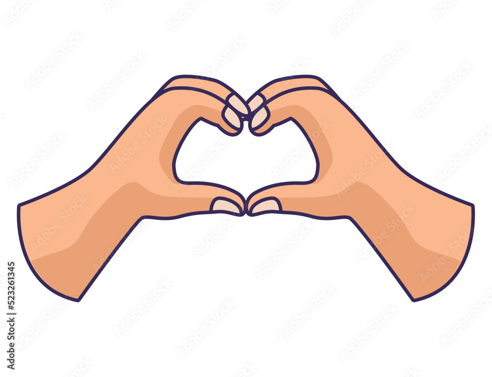 Fototapeta premium hands forming heart love