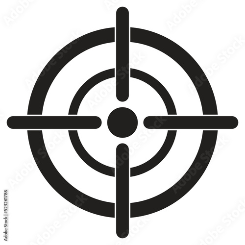 target symbol sign icon - vector illustration