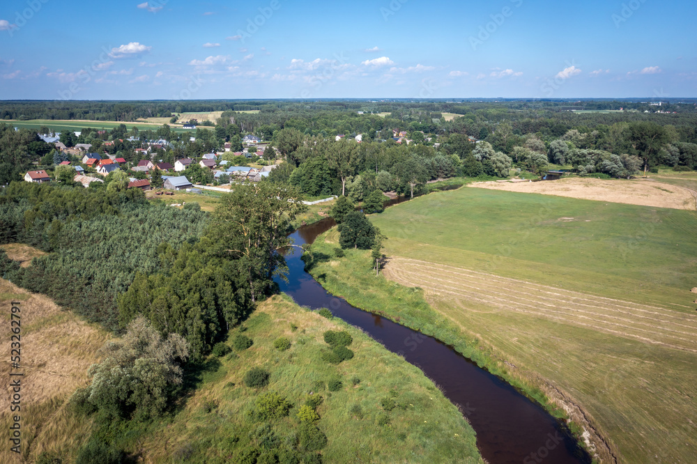 River Liwiec in Borzychy village, Mazowsze region, Poland