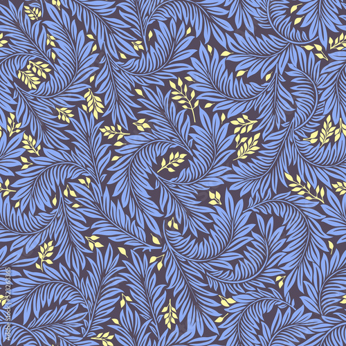 Floral vintage seamless pattern for retro wallpapers. Enchanted Vintage Flowers. Arts and Crafts movement inspired. Design for wrapping paper, wallpaper, fabrics and fashion clothes.