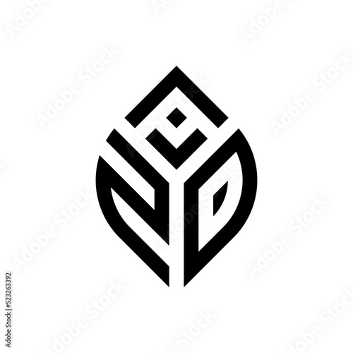 Initial Letter ASD Abstract Leaf Logo Design Symbol