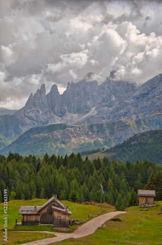 Pale di San Martino from the Fuciade valley, Dolomites, Italy