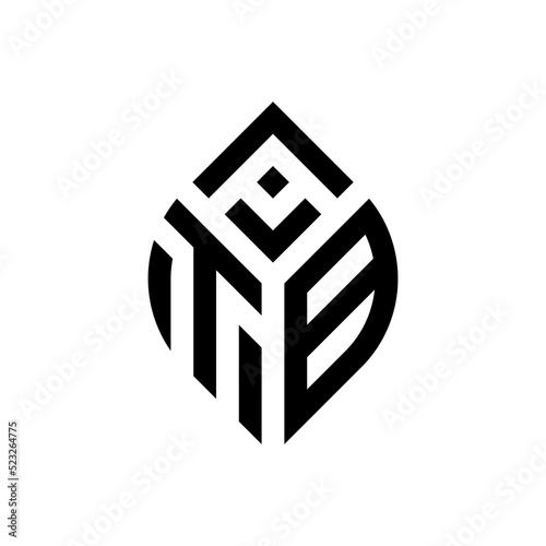 Initial Letter ATB Abstract Leaf Logo Design Symbol