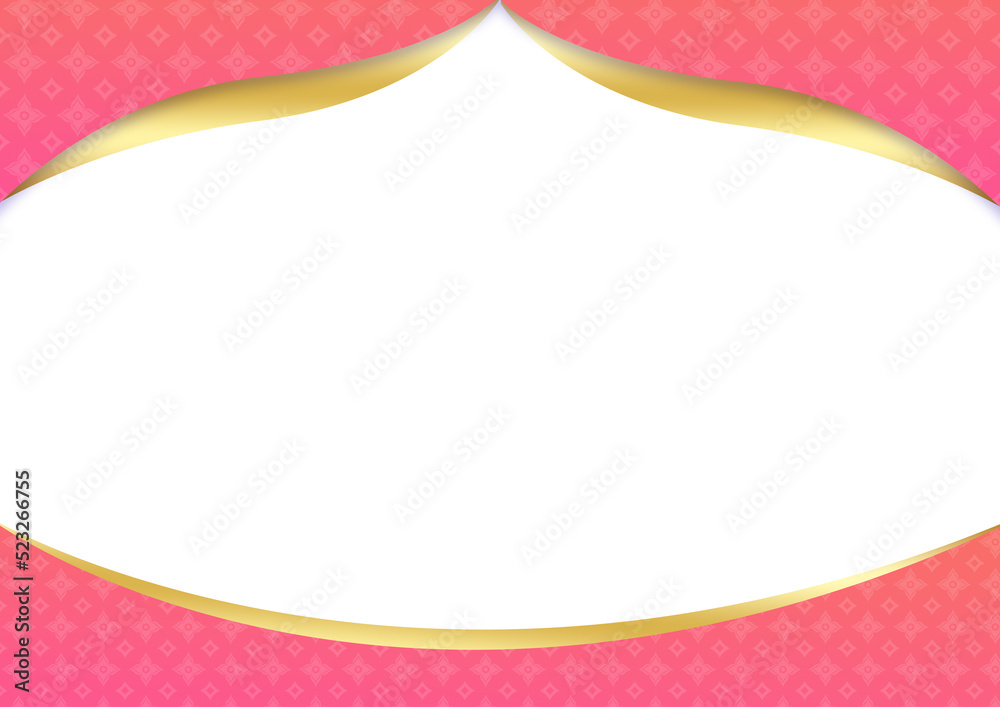 pink and gold background image with wave border design for certificates or text, abstract frame waves background, banner background pink and gold background image with wave border design for certificates or text, abstract frame waves background, banner background