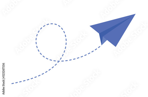 Paper plane origami flying line icon vector illustration.